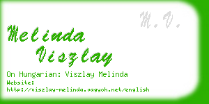 melinda viszlay business card